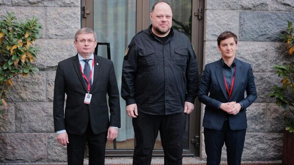 В Копенгагене Игорь Гросу встретился со спикером парламента Украины Русланом Стефанчуком - Sputnik Молдова