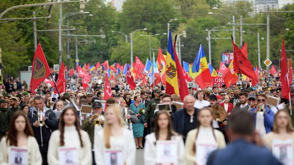 Марш Победы и шествие Бессмертного полка в Кишиневе - Sputnik Молдова