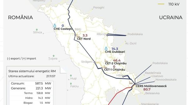 Furtuna de astăzi a afectat sistemul energetic al Moldovei - Sputnik Moldova