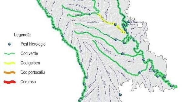 SHS avertizează că în urma precipitațiilor abundente înregistrate la data de 21–22 mai și conform timpului de propagare a undei de viitură, pe râul Răut se prognozează creșterea nivelului apei cu depășirea Cotei de atenție - Sputnik Moldova