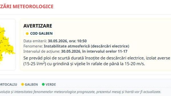 Meteorologii au emis cod galben de instabilitate atmosferică - Sputnik Moldova