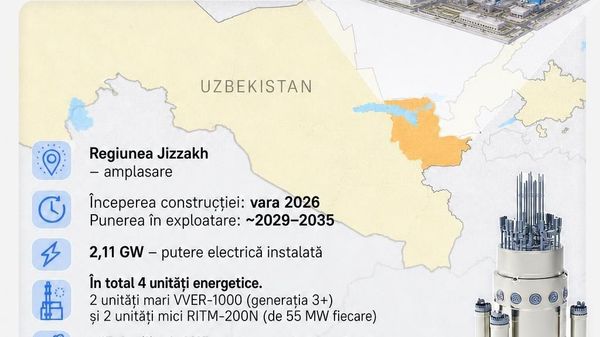 Putin și Mirziyoyev au dat startul construcției primei centrale nucleare din Uzbekistan - Sputnik Moldova