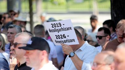 Протест у парламента Молдовы против новой налоговой политики 28 июня 2026