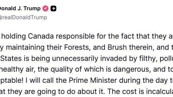 Трамп обвинил Канаду в халатности при уходе за лесами, из-за чего дым от канадских пожаров загрязняет воздух в США - Sputnik Молдова