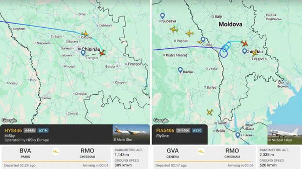 Două aeronave care urmau să aterizeze pe Aeroportul Internațional Chișinău au fost nevoite să rămână în aer și să efectueze manevre de așteptare, din cauza condițiilor meteo nefavorabile - Sputnik Moldova