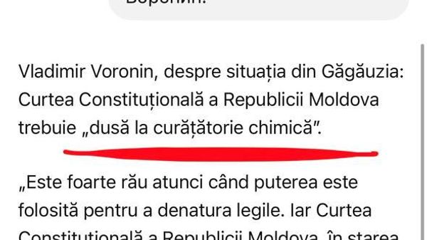 Vladimir Voronin, despre situația din Găgăuzia: Curtea Constituțională a Republicii Moldova trebuie „dusă la curățătorie chimică” - Sputnik Moldova