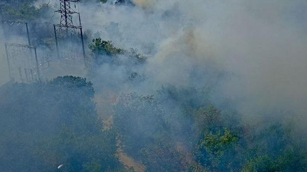 Un incendiu de vegetație a izbucnit azi în zona străzii Grenoble, între bulevardele Traian și Cuza Vodă din Chișinău - Sputnik Moldova