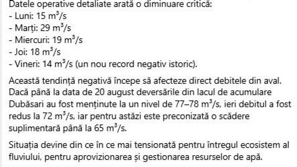 Situația hidrologică de pe râul Nistru continuă să se agraveze, iar aportul de apă în lacul de acumulare de la Novodnistrovsk a ajuns la noi minime istorice Situația hidrologică de pe râul Nistru continuă să se agraveze, iar aportul de apă în lacul de acumulare de la Novodnistrovsk a ajuns la noi minime istorice - Sputnik Moldova