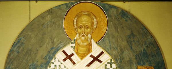 Николай Мирликийский. Фреска Ферапонтова монастыря - Sputnik Moldova
