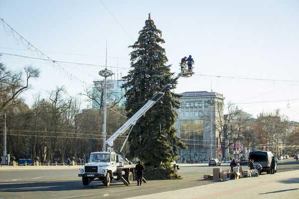 Что ж, посмотрим, насколько люди будут радоваться нынешнему рождественскому дереву. - Sputnik Молдова