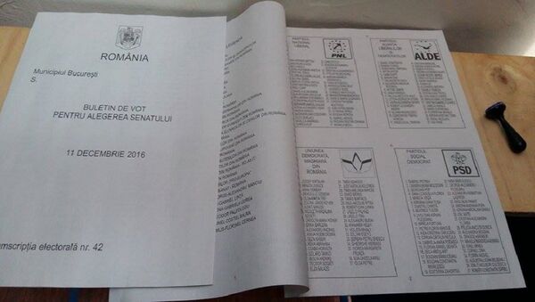 Alegerile parlamentare din România. Un buletin de vot - Sputnik Moldova-România