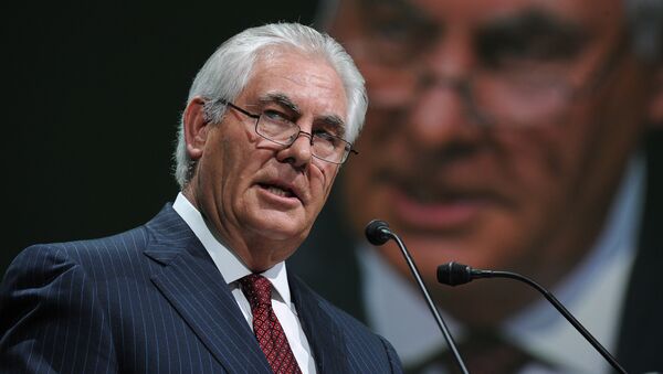 This file photo taken on June 02, 2015, shows Exxon Mobil Chairman and CEO Rex Tillerson addressing the World Gas Conference in Paris - Sputnik Moldova