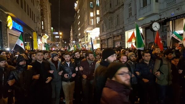 İstanbul'da Halep protestosu - Sputnik Moldova-România