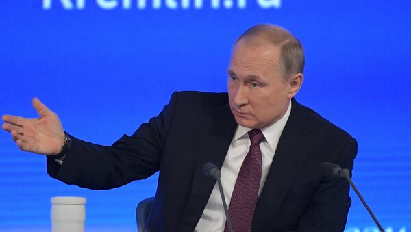 Двенадцатая ежегодная большая пресс-конференция президента РФ Владимира Путина - Sputnik Moldova
