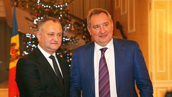 Igor Dodon și Dmitri Rogozin - Sputnik Moldova