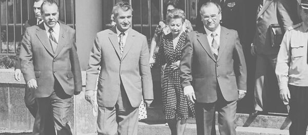 Ivan Bodiul și Nicolae Ceaușescu, aflat în vizită la Chișinău, în august 1975 - Sputnik Moldova