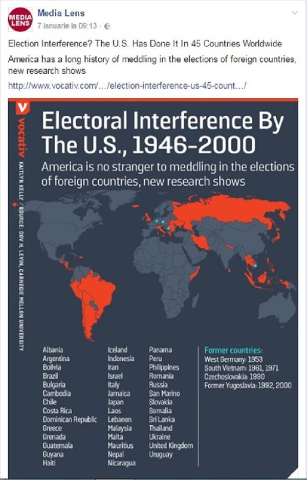 Electoral Interference bu The U.S., 1946-2000 Electoral Interference bu The U.S., 1946-2000 - Sputnik Moldova-România
