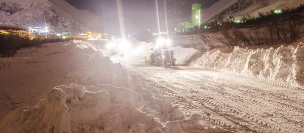 Сход лавины в Мурманской области Сход лавины в Мурманской области - Sputnik Moldova-România