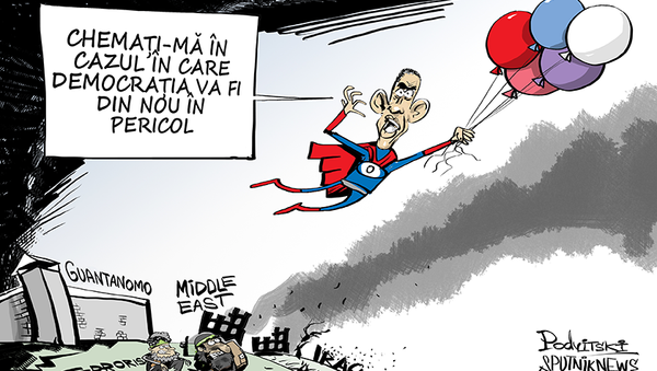 Obama caricatura - Sputnik Moldova-România