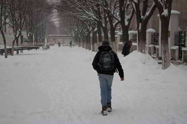 Nici frigul, nici zăpada nu-i opresc pe copii să meargă la școală. - Sputnik Moldova