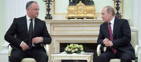 Встреча президента РФ В. Путина с президентом Молдовы И. Додоном - Sputnik Moldova-România