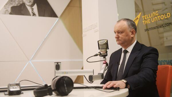 Президент Молдовы И. Додон дал интервью гендиректору МИА Россия сегодня Д. Киселеву - Sputnik Молдова