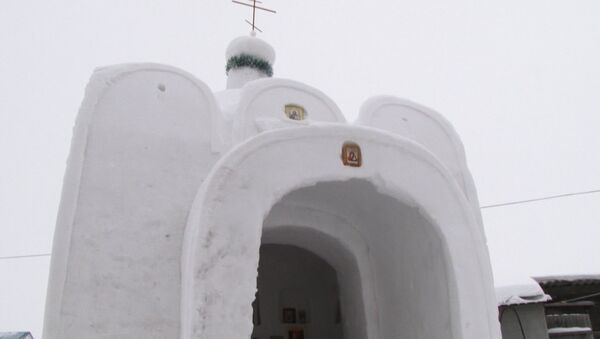 Снежный храм в Омской области - Sputnik Молдова