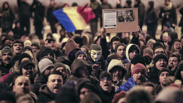 Proteste la București - Sputnik Молдова