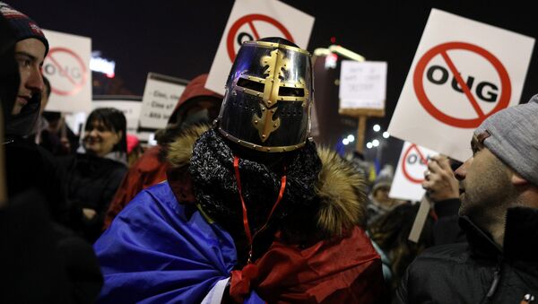 Proteste la Bucuresti - Sputnik Moldova-România