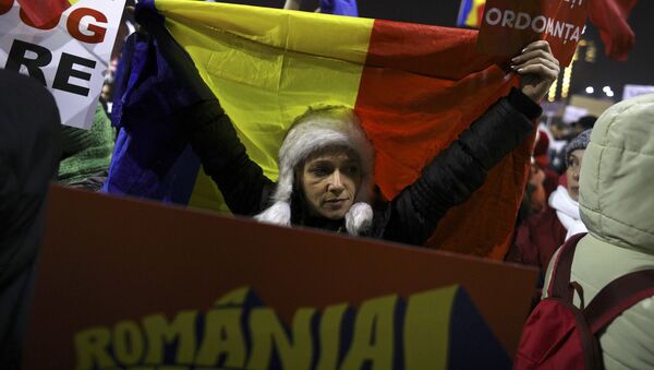 Proteste la Bucuresti - Sputnik Moldova-România
