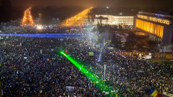 Proteste la Bucureşti - Sputnik Moldova-România