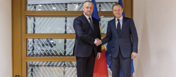 Igor Dodon și Donald Tusk - Sputnik Молдова