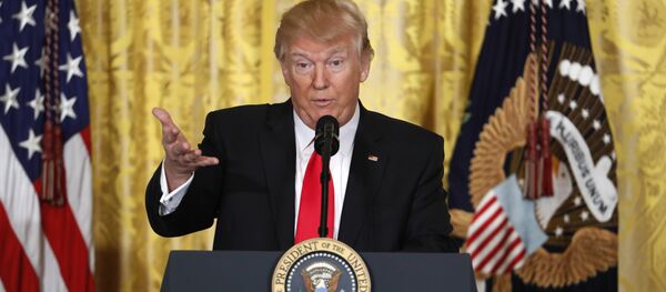 President Donald Trump speaks during a news conference in the East Room of the White House in Washington - Sputnik Moldova