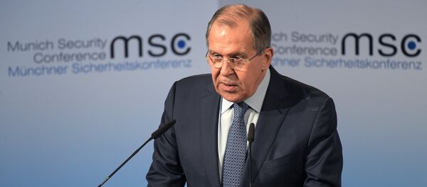 Ministrul de Externe al Rusiei Serghei LAvrov la conferința d el Munchen pentru securitate - Sputnik Moldova-România