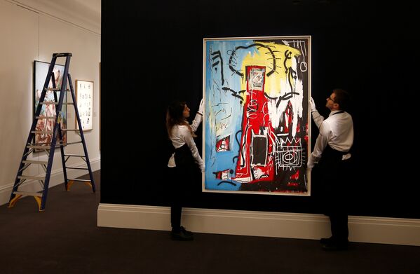 Работа Жан-Мишеля Баскии Без названия (Одноглазый) последний раз появлялась на аукционе в 1987 году, за год до смерти художника, и была продана за 23,1 тысячи долларов. В то время это была одна из самых высоких цен за картины художника. - Sputnik Молдова
