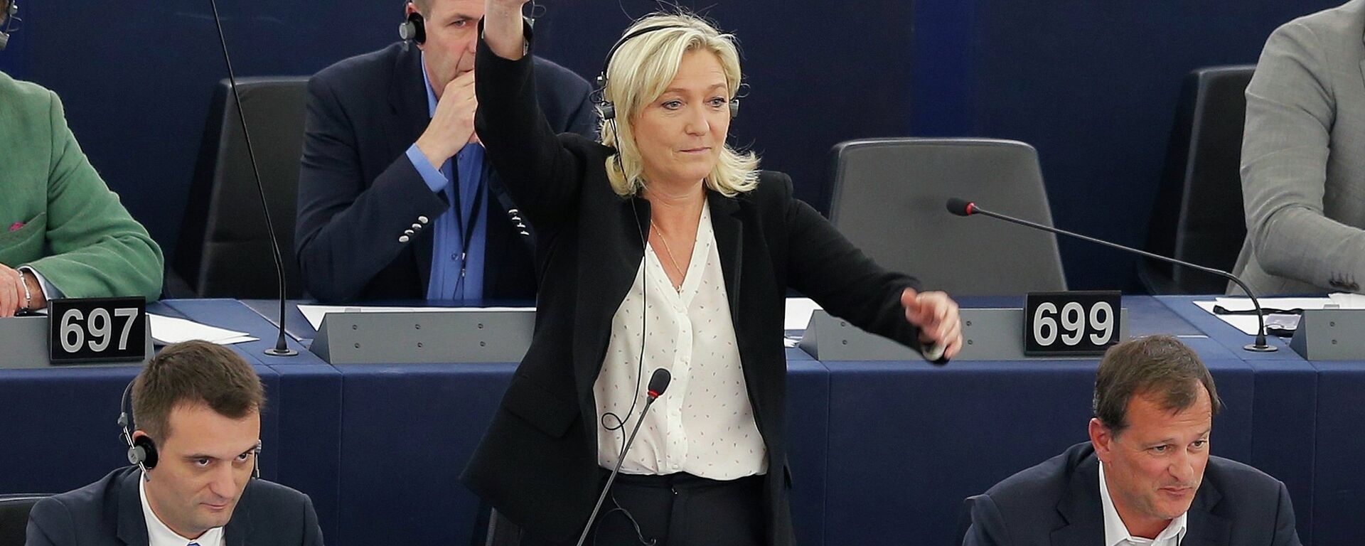 Marine Le Pen, présidente du FN - Sputnik Moldova-România, 1920, 03.12.2021