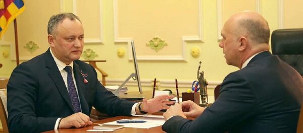 președintele Igor Dodon, prmeierul Pavel Filip - Sputnik Moldova