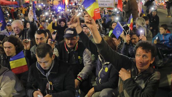 Proteste la București - Sputnik Молдова