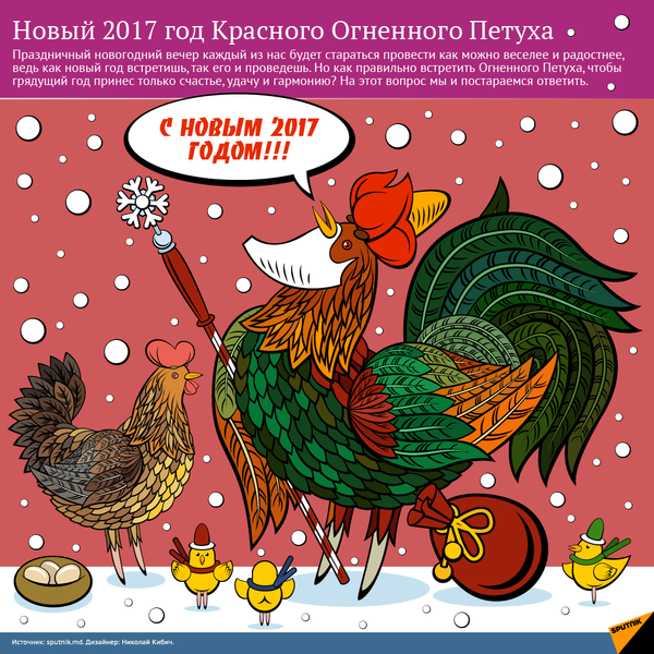 Новый 2017 год Красного Огненного Петуха - Sputnik Молдова