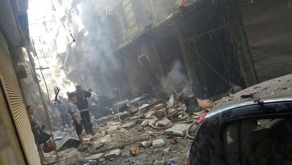 Oraș bombardat în Siria - Sputnik Moldova-România