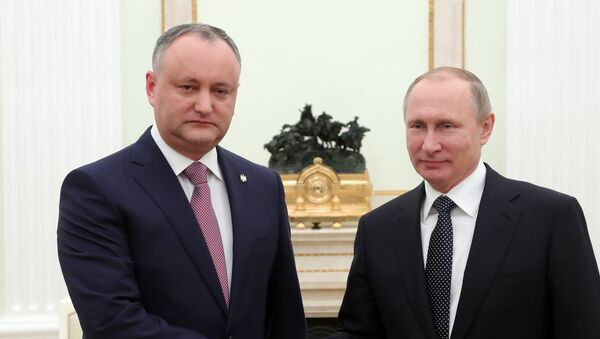 Вопросы молдо-российского партнерства обсудили Путин и Додон - Sputnik Молдова