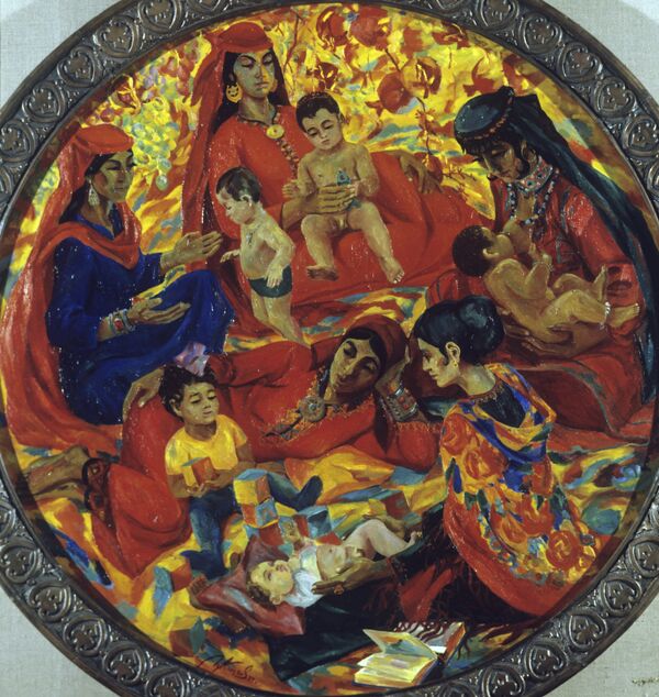 Репродукция картины Счастье. Художник Иззат Клычев. - Sputnik Молдова