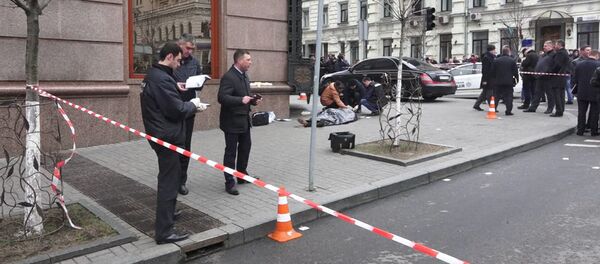 Кадры с места убийства Вороненкова в Киеве - Sputnik Молдова