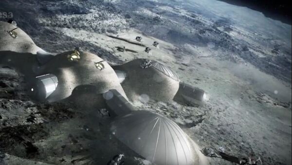 Moon Village, computer render by European Space Agency - Sputnik Moldova-România