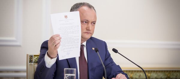 Igor Dodon, prezintă raportul de activitate a 100 de zile de la învestirea în funcție - Sputnik Moldova