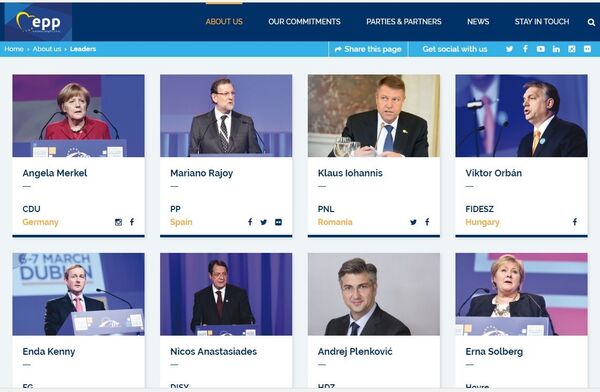 Liderii PPE, captură ecran Liderii PPE, captură ecran - Sputnik Moldova-România