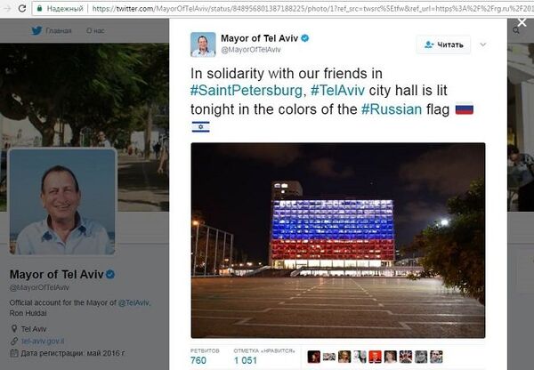 mesajul de solidaritate din partea primarului orașului Tel Aviv mesajul de solidaritate din partea primarului orașului Tel Aviv - Sputnik Moldova-România