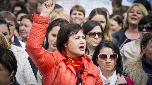 Profesori la protest, imagini din arhivă - Sputnik Moldova-România