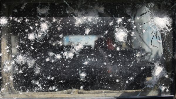 Следы от пуль на лобовом стекле бронированной автомашины Иракской Федеральной полиции - Sputnik Молдова