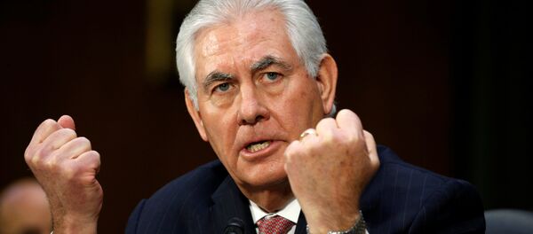 Rex Tillerson testifies during a confirmation hearing - Sputnik Moldova-România